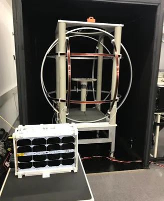 Three-axis Helmholtz coil Testbed at NanoSat Lab